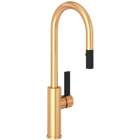 A large image of the Rohl TR65D1LB Satin Gold / Matte Black