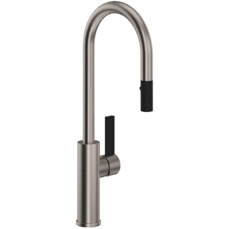 A large image of the Rohl TR65D1LB Satin Nickel / Matte Black