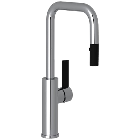 A large image of the Rohl TR66D1LB Polished Chrome / Matte Black