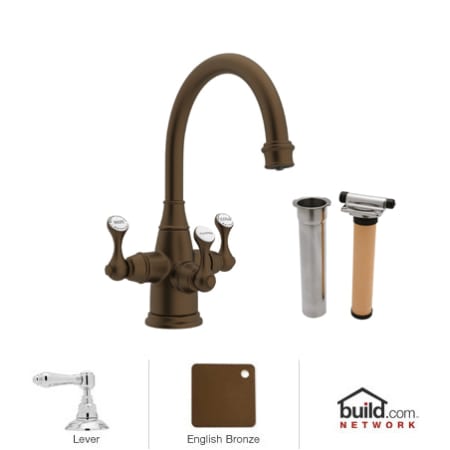 A large image of the Rohl U.KIT1320LS-2 English Bronze