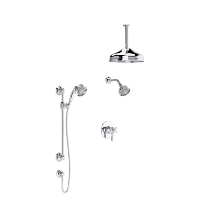 A large image of the Rohl VIAGGIO-TTD45W1LM-KIT Polished Chrome