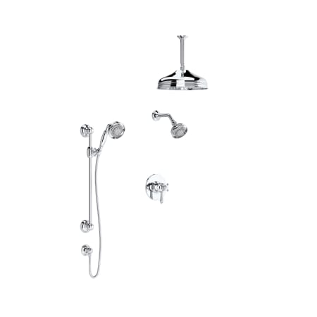 A large image of the Rohl VIAGGIO-TTD47W1LM-KIT Polished Chrome