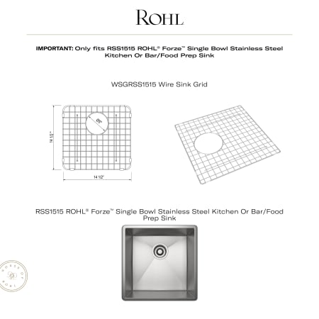 A large image of the Rohl WSGRSS1515 Alternate Image