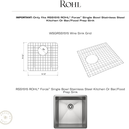 A large image of the Rohl WSGRSS1515 Alternate View