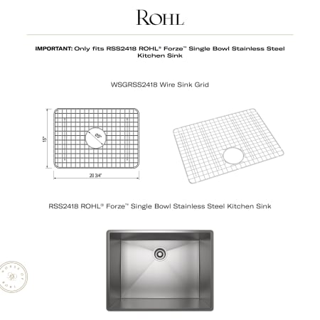 A large image of the Rohl WSGRSS2418 Alternate Image
