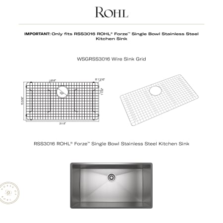 A large image of the Rohl WSGRSS3016 Alternate Image