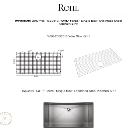 A large image of the Rohl WSGRSS3618 Alternate Image