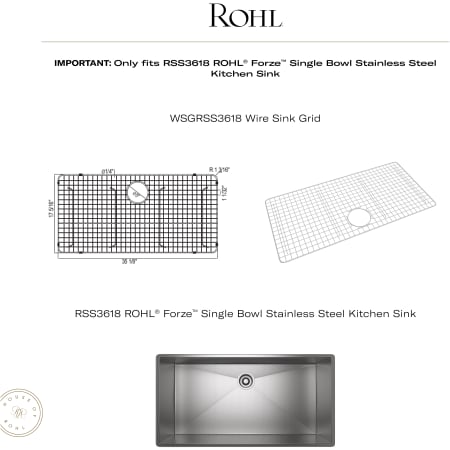 A large image of the Rohl WSGRSS3618 Alternate View