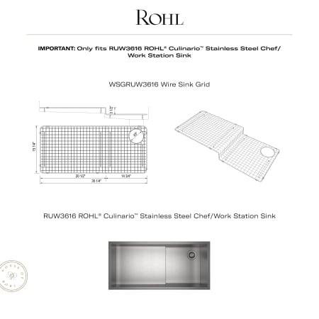 A large image of the Rohl WSGRUW3616 Alternate Image