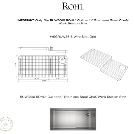 A large image of the Rohl WSGRUW3616 Alternate View