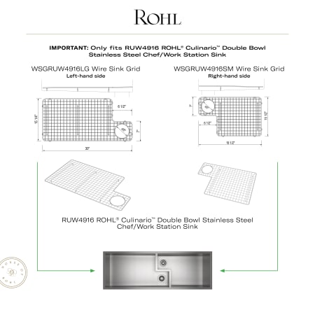A large image of the Rohl WSGRUW4916LG Alternate Image
