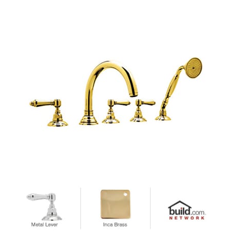 A large image of the Rohl A1463LM Inca Brass
