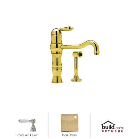 A large image of the Rohl A3479LP-2 Inca Brass