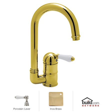 A large image of the Rohl A3606/6.5LP-2 Inca Brass