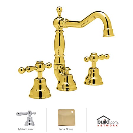A large image of the Rohl AC109LM-2 Inca Brass