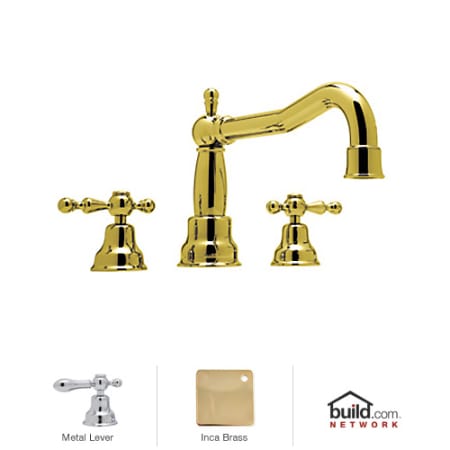 A large image of the Rohl AC252LM Inca Brass