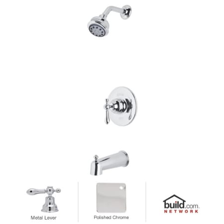 A large image of the Rohl ACKIT17L Polished Chrome