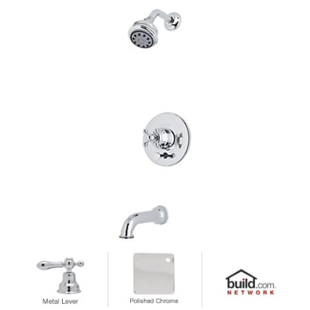 A large image of the Rohl ACKIT21LM Polished Chrome