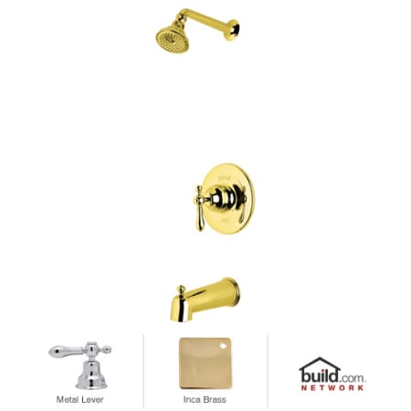 A large image of the Rohl ACKIT27L Inca Brass