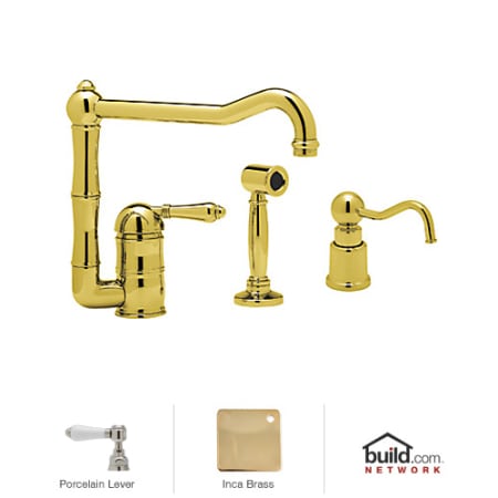 A large image of the Rohl AKIT36082LPWS-2 Inca Brass