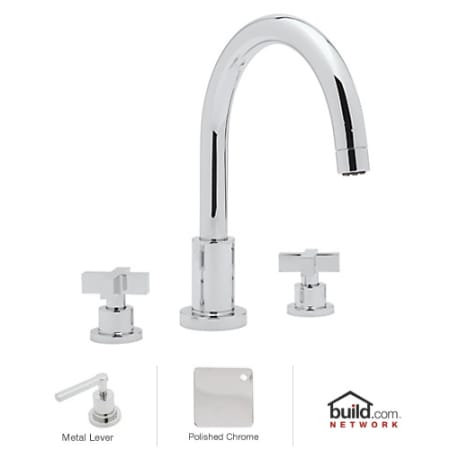 A large image of the Rohl BA25L Polished Chrome