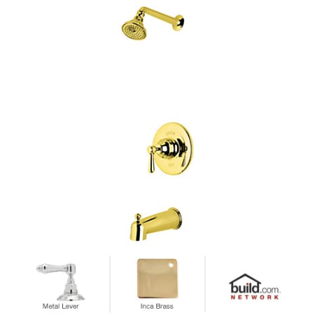 A large image of the Rohl RBKIT14LM Inca Brass