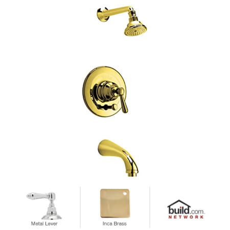 A large image of the Rohl RBKIT8LM Inca Brass