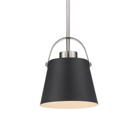 A large image of the Roseto ZP31829 Matte Black / Brushed Nickel