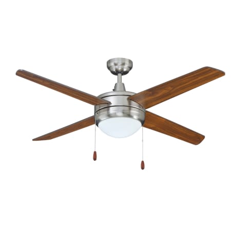 A large image of the RP Lighting and Fans Europa Brushed Nickel / Walnut