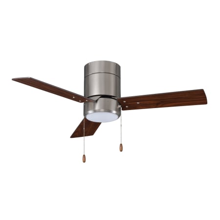 A large image of the RP Lighting and Fans Sabio Hugger 42 Brushed Nickel / Walnut