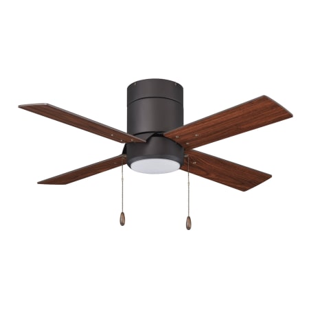 A large image of the RP Lighting and Fans Metalis PC Hugger 42 Oil Rubbed Bronze / Walnut