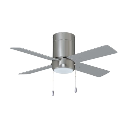 A large image of the RP Lighting and Fans Metalis Hugger 52 Brushed Nickel / Brushed Nickel
