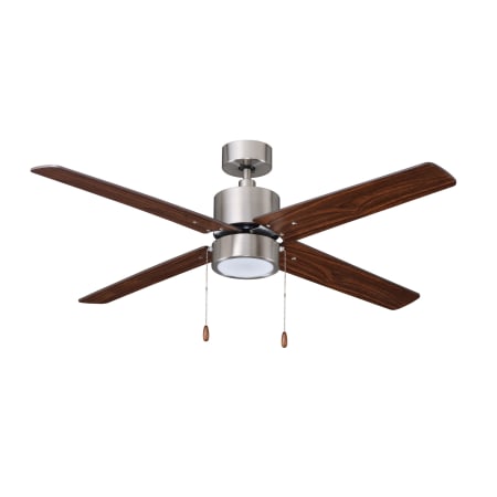 A large image of the RP Lighting and Fans Aldea IV LED Brushed Nickel / Walnut