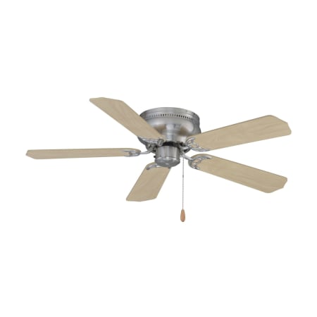 A large image of the RP Lighting and Fans Royal Knight Hugger 42 Brushed Nickel / Natural Maple