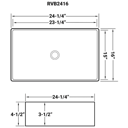 A large image of the Ruvati RVB2416 Alternate Image