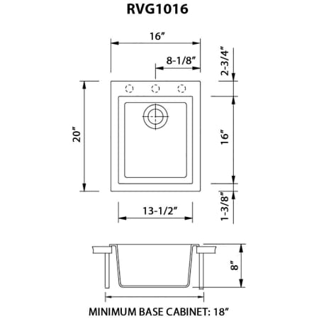 A large image of the Ruvati RVG1016 Alternate Image