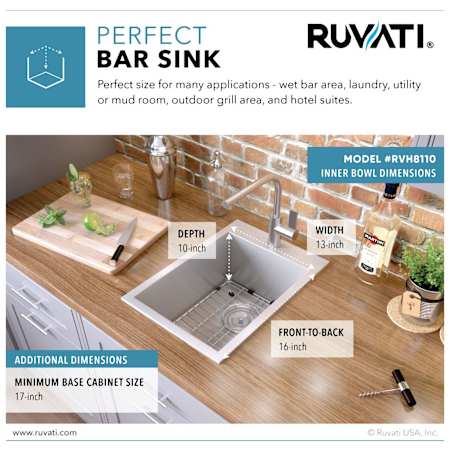 A large image of the Ruvati RVH8110 Alternate Image