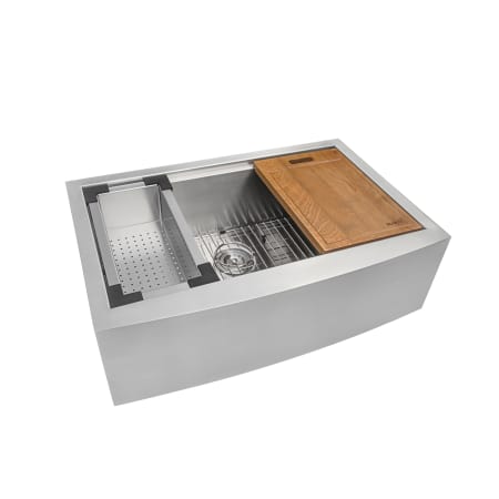 Ruvati Rvh9200 Stainless Steel Verona 33 Farmhouse Single Basin 16 A Large Image Of The Ruvati Rvh9200 Stainless Steel