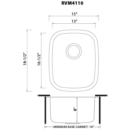 A large image of the Ruvati RVM4110 Alternate Image