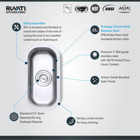 A large image of the Ruvati RVM4119 Alternate Image