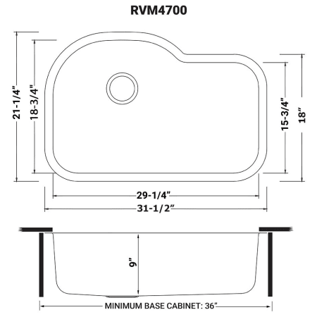 A large image of the Ruvati RVM4700 Alternate Image