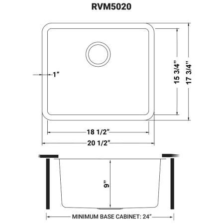 A large image of the Ruvati RVM5020 Alternate Image