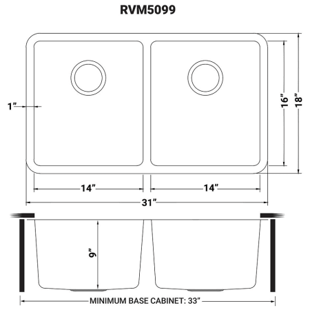 A large image of the Ruvati RVM5099 Alternate Image