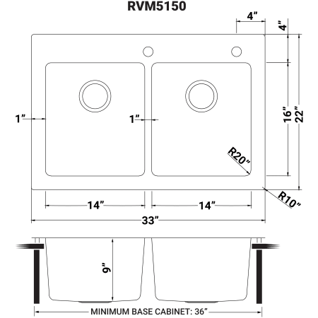 A large image of the Ruvati RVM5150 Alternate Image