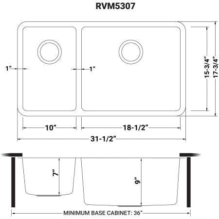 A large image of the Ruvati RVM5307 Alternate Image