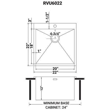 A large image of the Ruvati RVU6022 Alternate Image