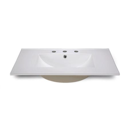 A large image of the Ryvyr CST310 White / 3 Faucet Holes