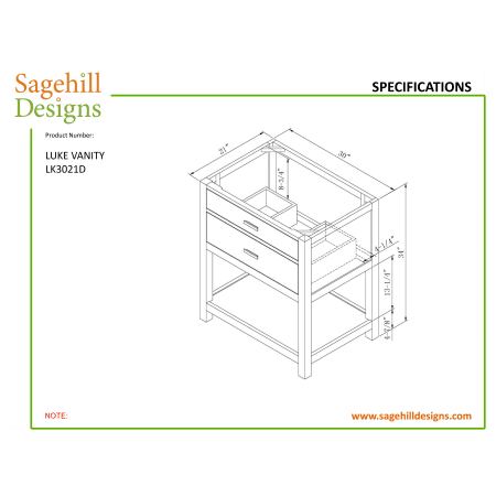 A large image of the Sagehill Designs LK3021D Alternate View