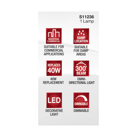 A large image of the Satco Lighting S11236 Alternate Image