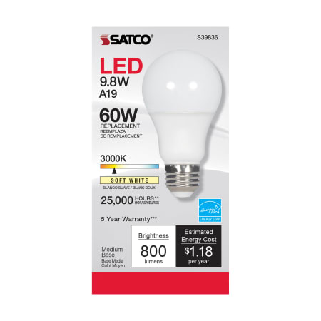 A large image of the Satco Lighting S39836-2PACK Alternate Image